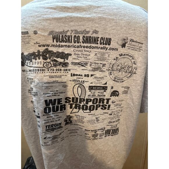 2007 MidAmerica Freedom Rally TShirt 2XL Eagle Motorcycles POW MIA Patriotic USA - Picture 2 of 5